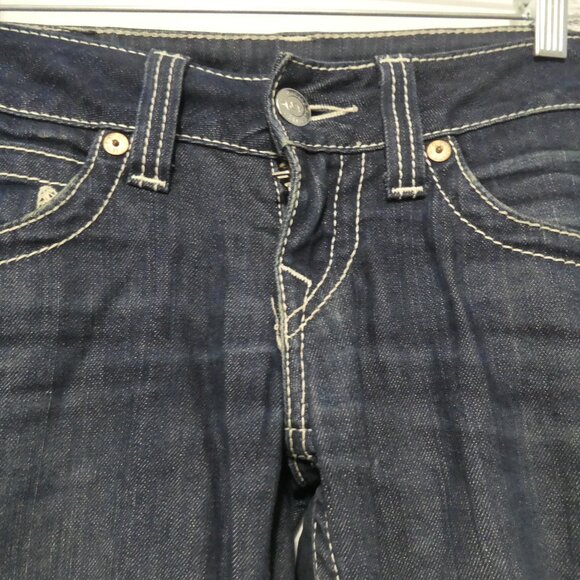 TRUE RELIGION BRAND JEANS | size 26 | Classic Dark Blue Straight Leg Denim Jeans - Picture 4 of 16